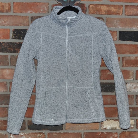 McKinley Rubin ll Grey Knit Fleece Full-Zip Jacket M - Picture 1 of 8
